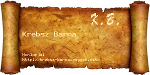 Krebsz Barna névjegykártya
